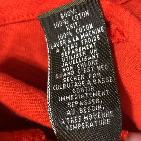 Anthropologie red orange button down shirt - Picture 5 of 5